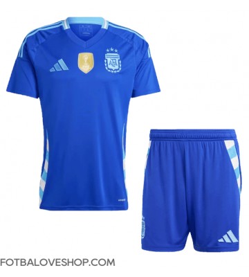 Argentina Dětské Venkovní Dres Copa America 2024 Krátký Rukáv (+ trenýrky)